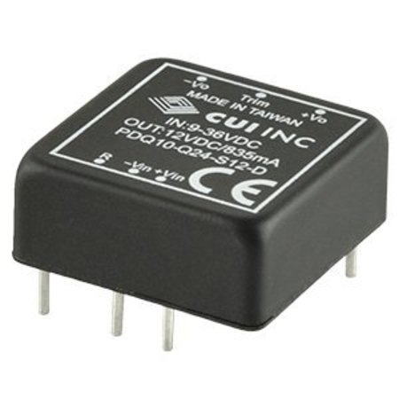 CUI INC DC to DC Converter, 48V DC to 3.3V DC, 8.25VA, 0 Hz PDQ10-Q48-S3-D